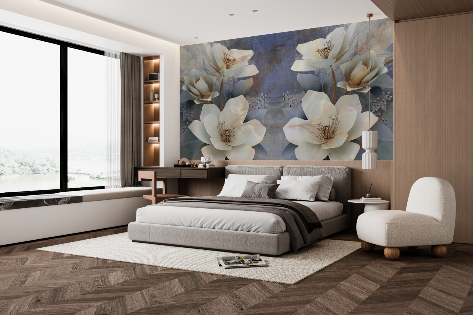 Papier peint les bloomers volumétriques