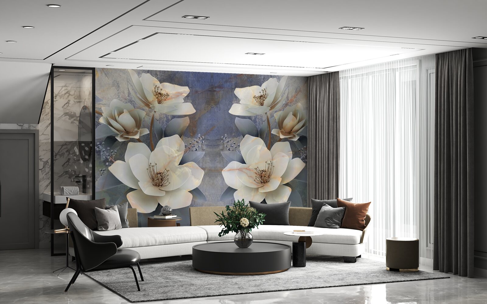 Papier peint les bloomers volumétriques