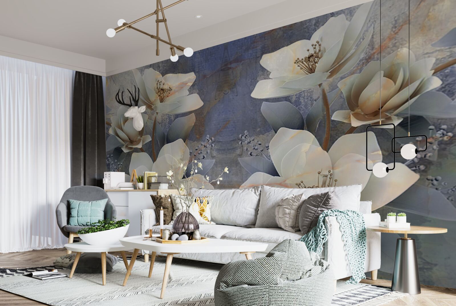 Papier peint les bloomers volumétriques