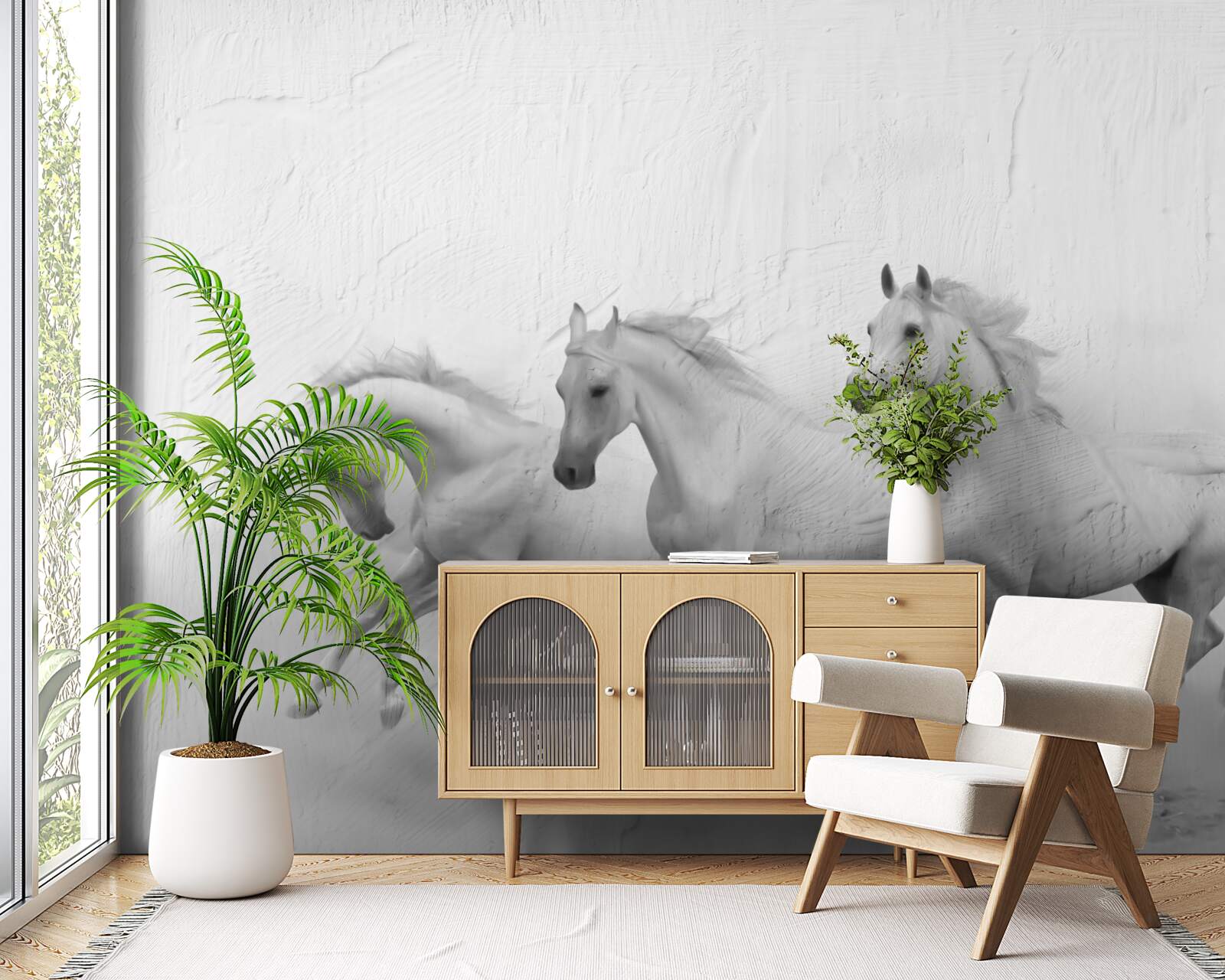 Papier peint groupe de chevaux