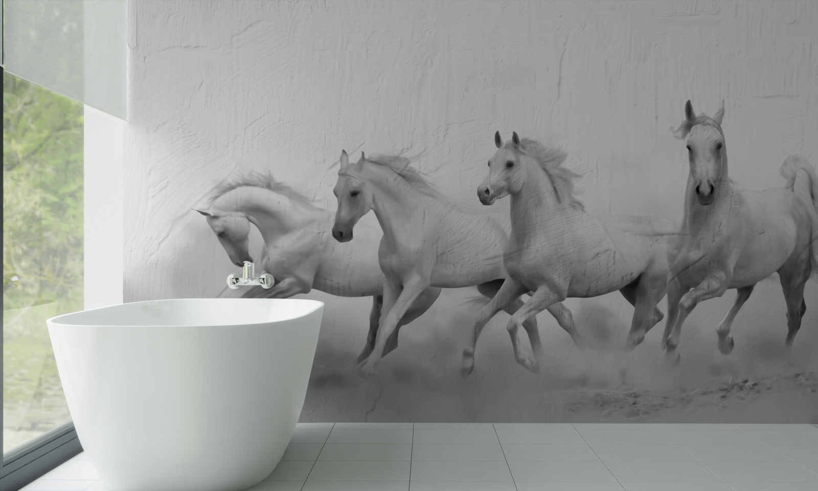 Papier peint groupe de chevaux