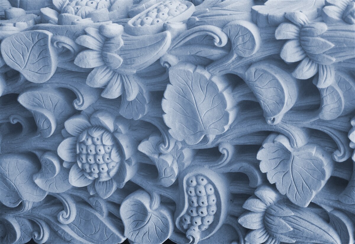 Papier peint texture de feuille sur plâtre