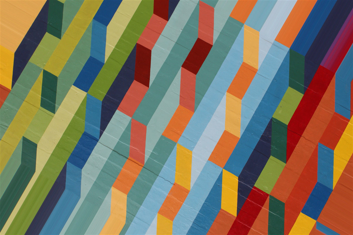 Papier peint des formes rectangulaires dans des couleurs riches