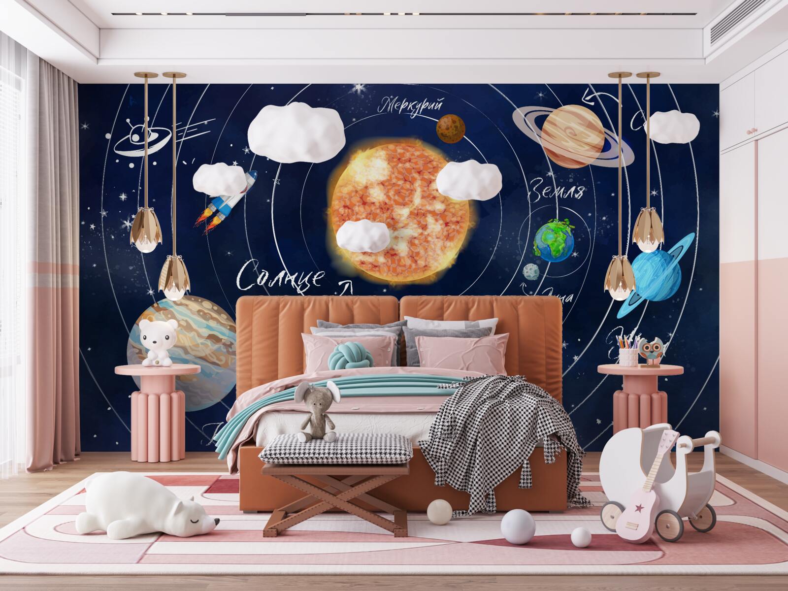 Papier peint les planètes et les corps célestes dans l'espace