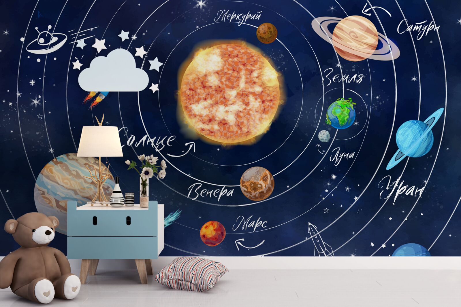 Papier peint les planètes et les corps célestes dans l'espace