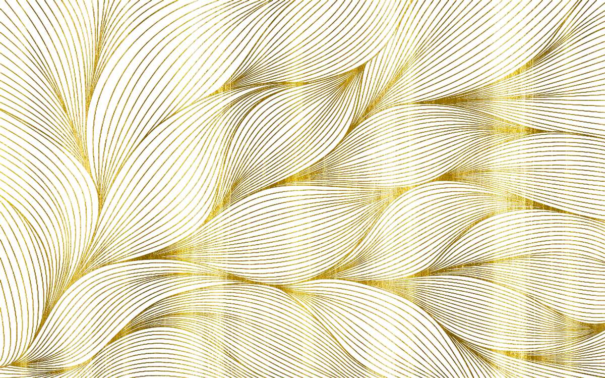 Papier peint les feuilles ont une teinte dorée et chaude