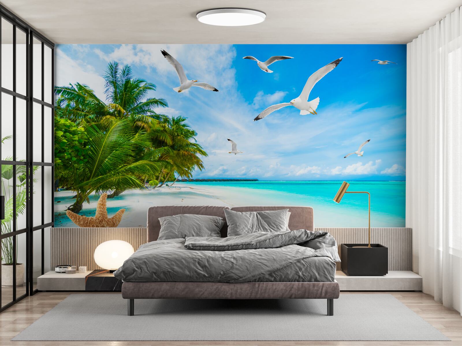 Papier peint rivage tropical calme