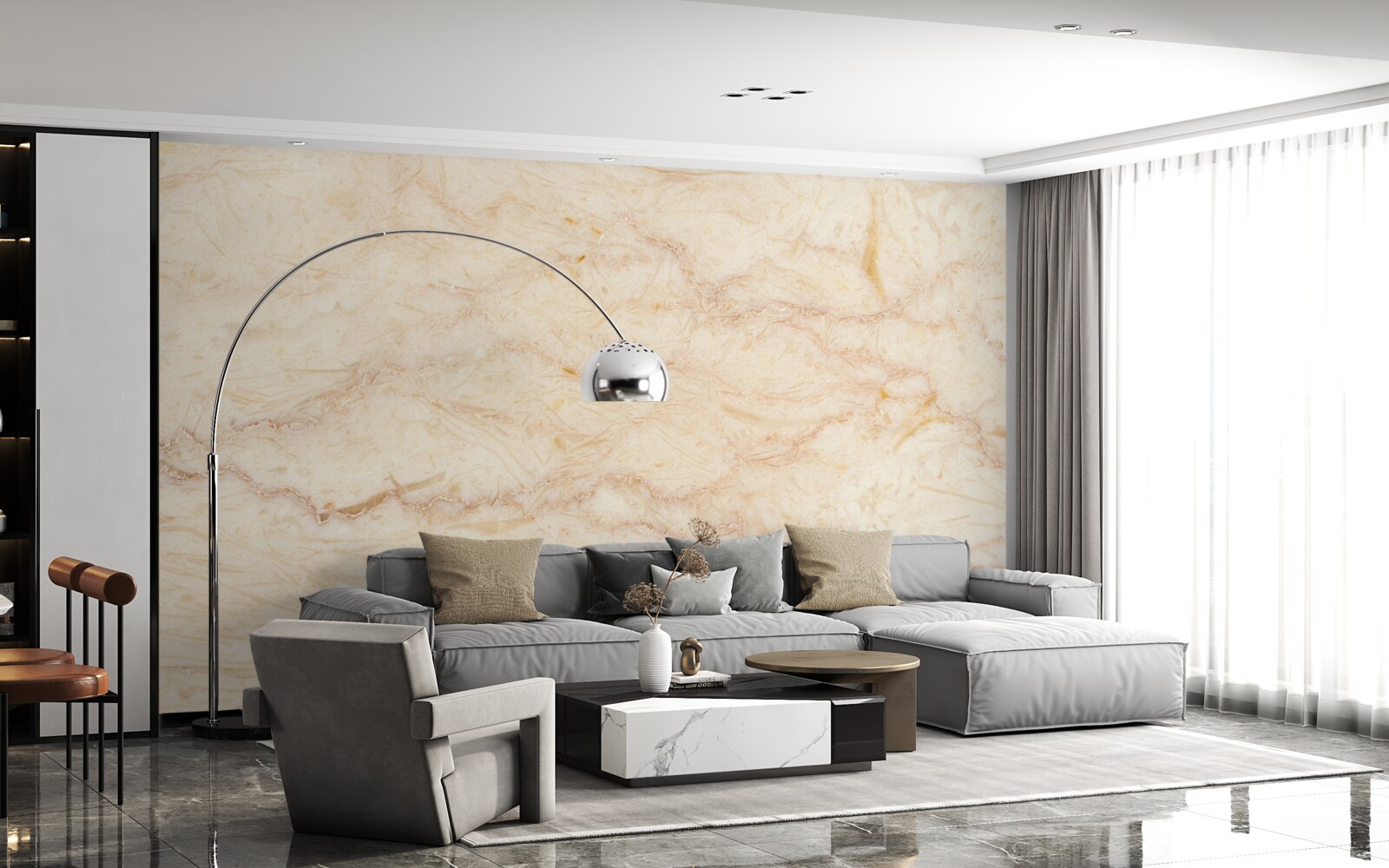 Papier peint le vent transporte le sable jusqu'au champ