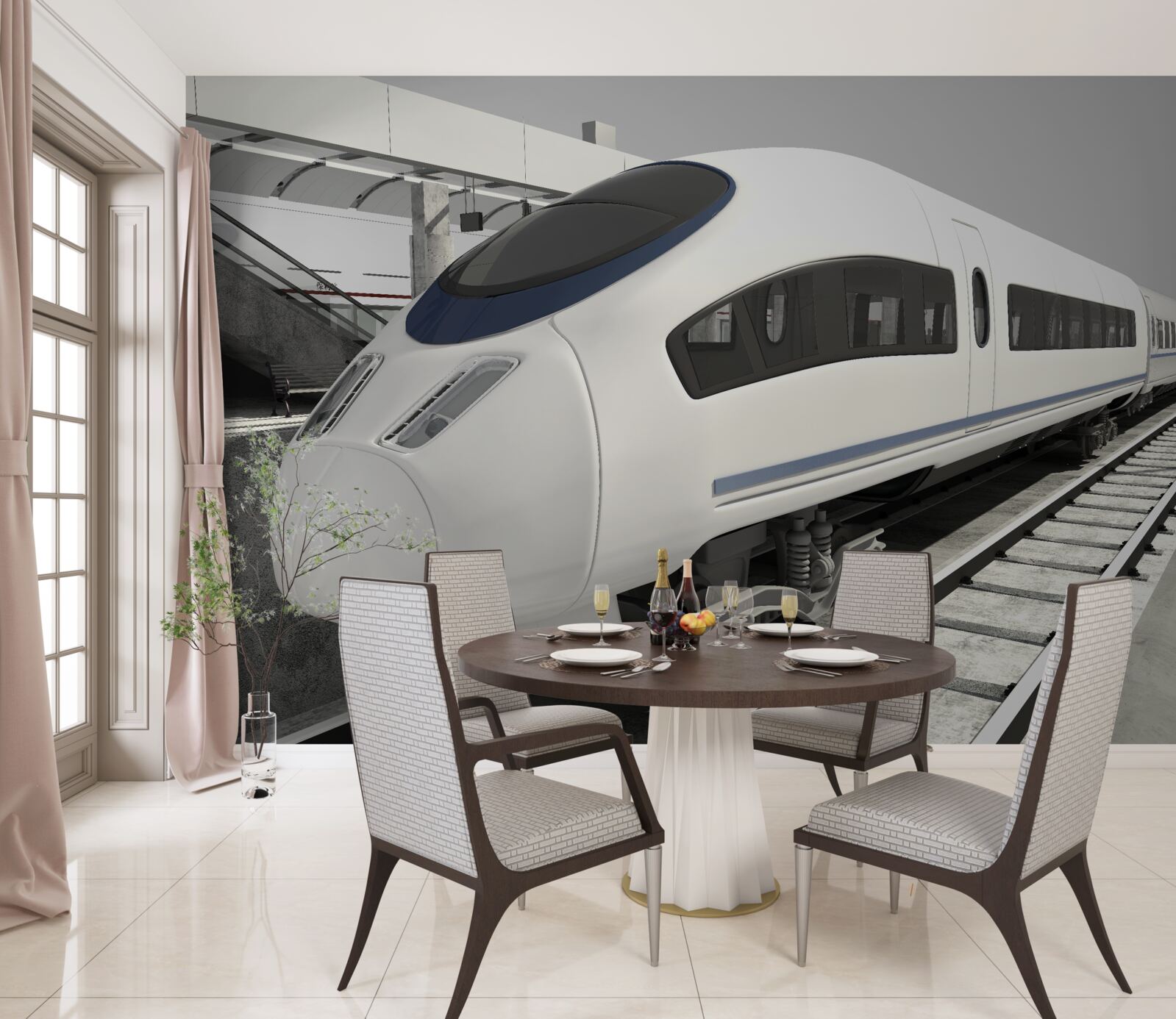 Papier peint composition sur une plate-forme