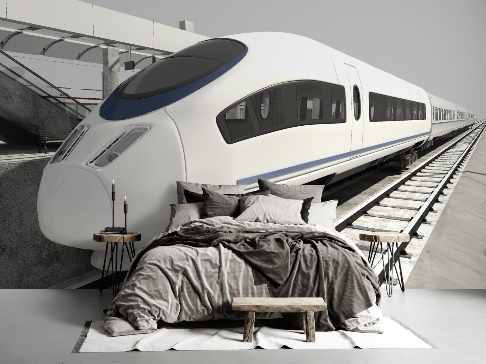 Papier peint composition sur une plate-forme