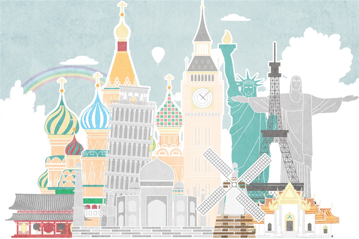 Papier peint sites mondialement connus