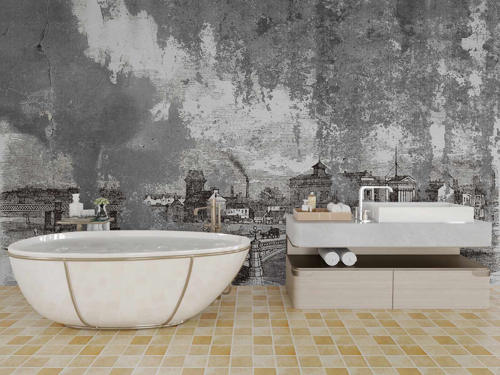 Papier peint architecture de la vieille ville