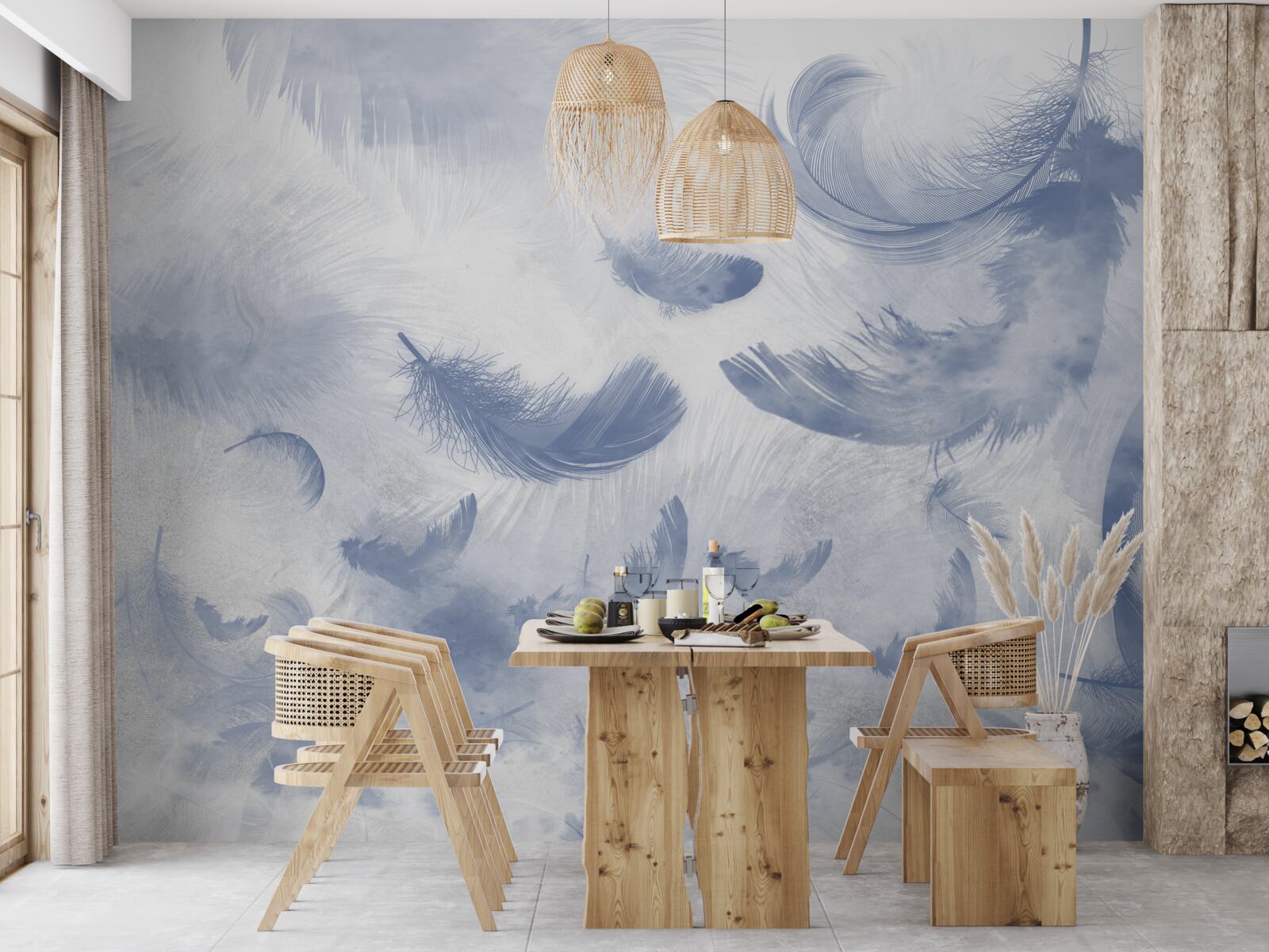 Papier peint plumes volantes du ciel