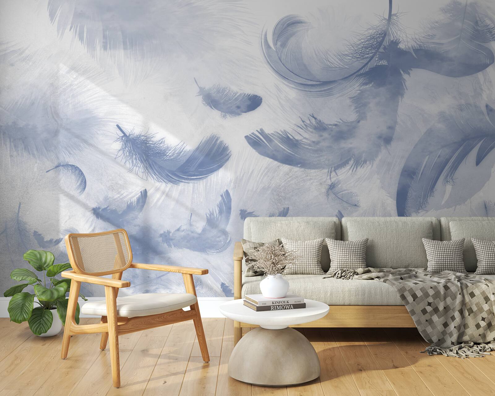 Papier peint plumes volantes du ciel