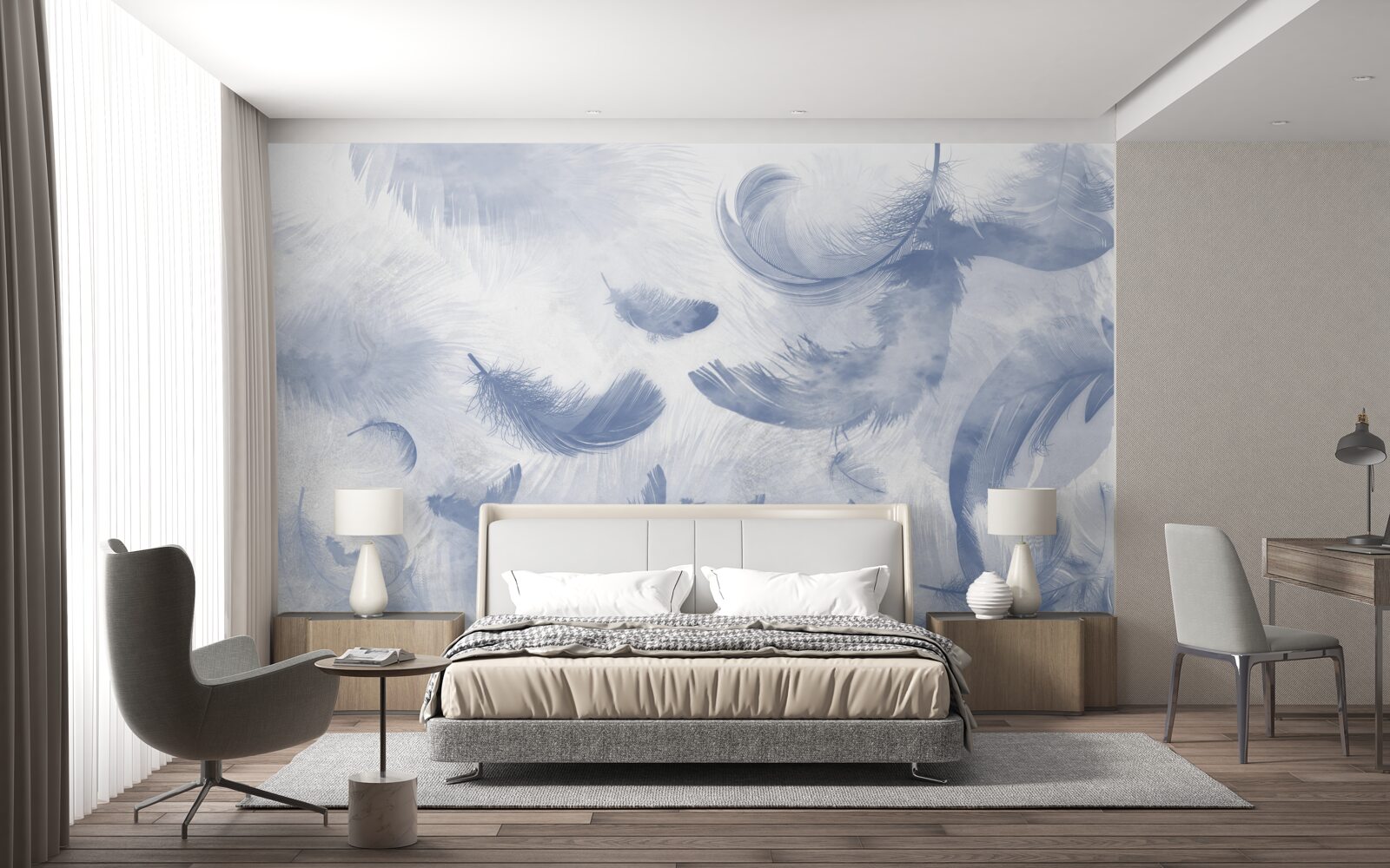 Papier peint plumes volantes du ciel