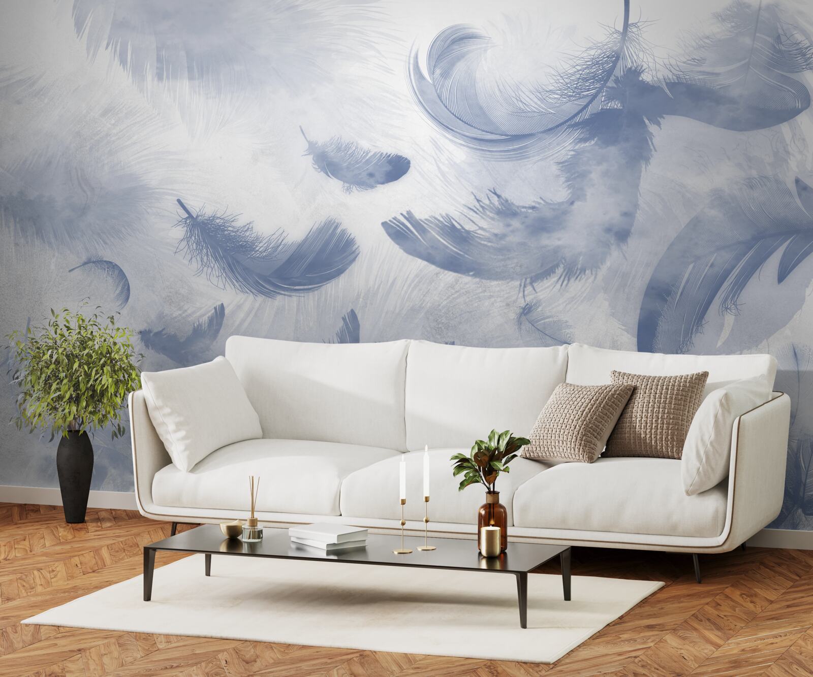 Papier peint plumes volantes du ciel