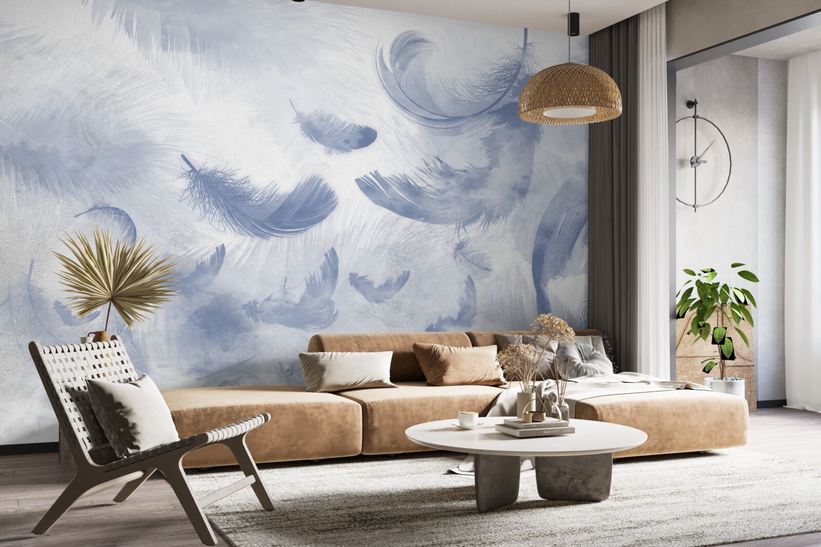 Papier peint plumes volantes du ciel