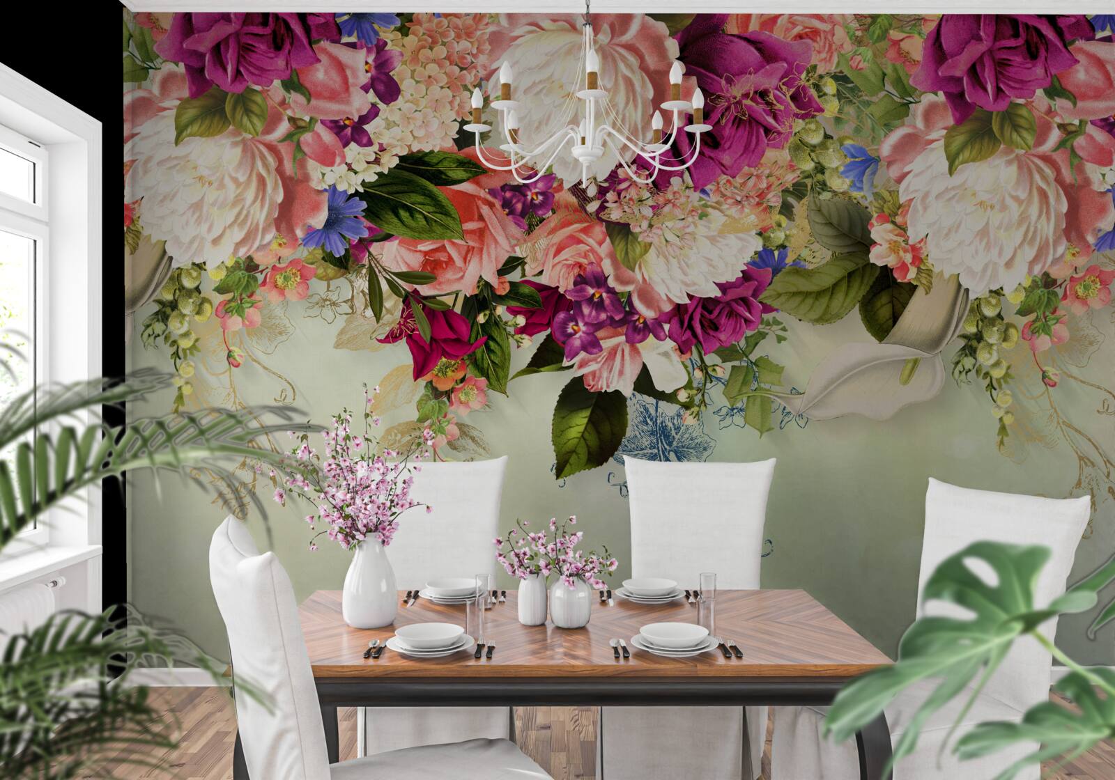 Papier peint des compositions florales élégantes