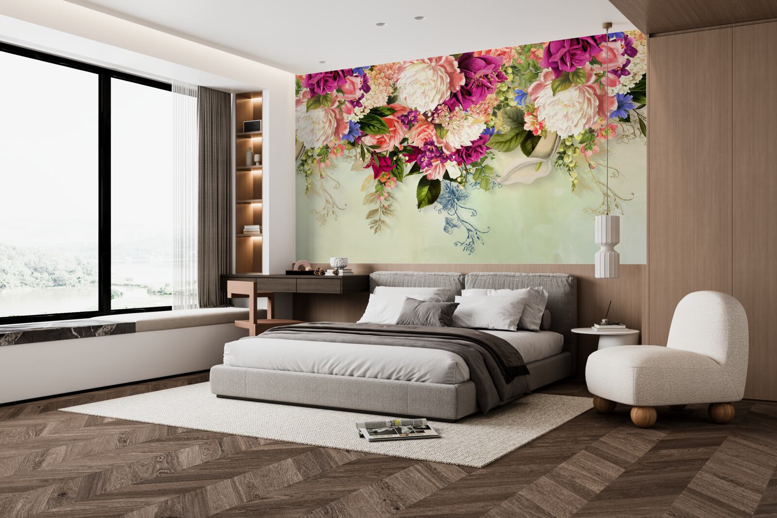 Papier peint des compositions florales élégantes