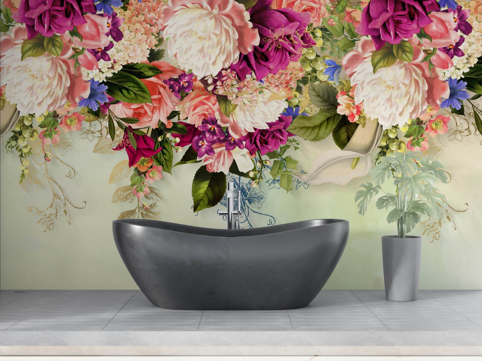 Papier peint des compositions florales élégantes