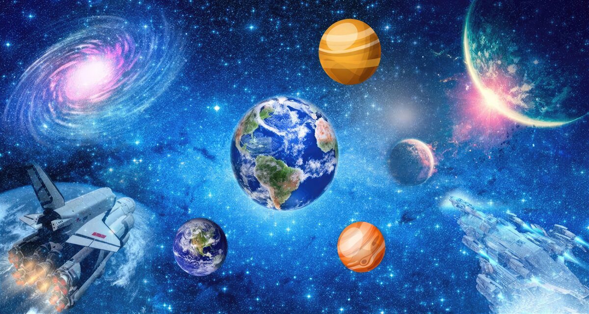 Papier peint les planètes et leur espace