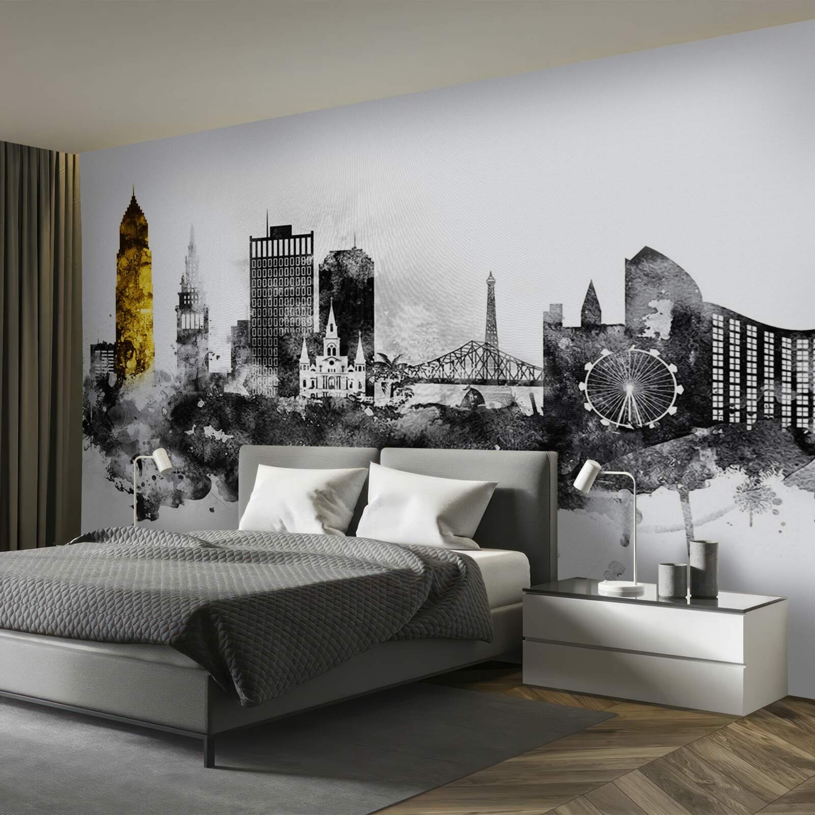 Papier peint abstraction architecturale de l'espace urbain