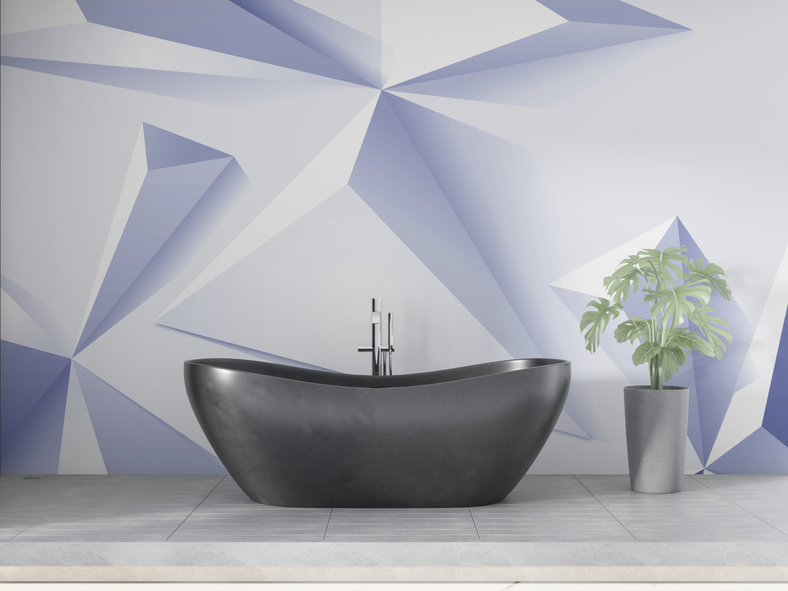 Papier peint pyramides lumineuses 3d