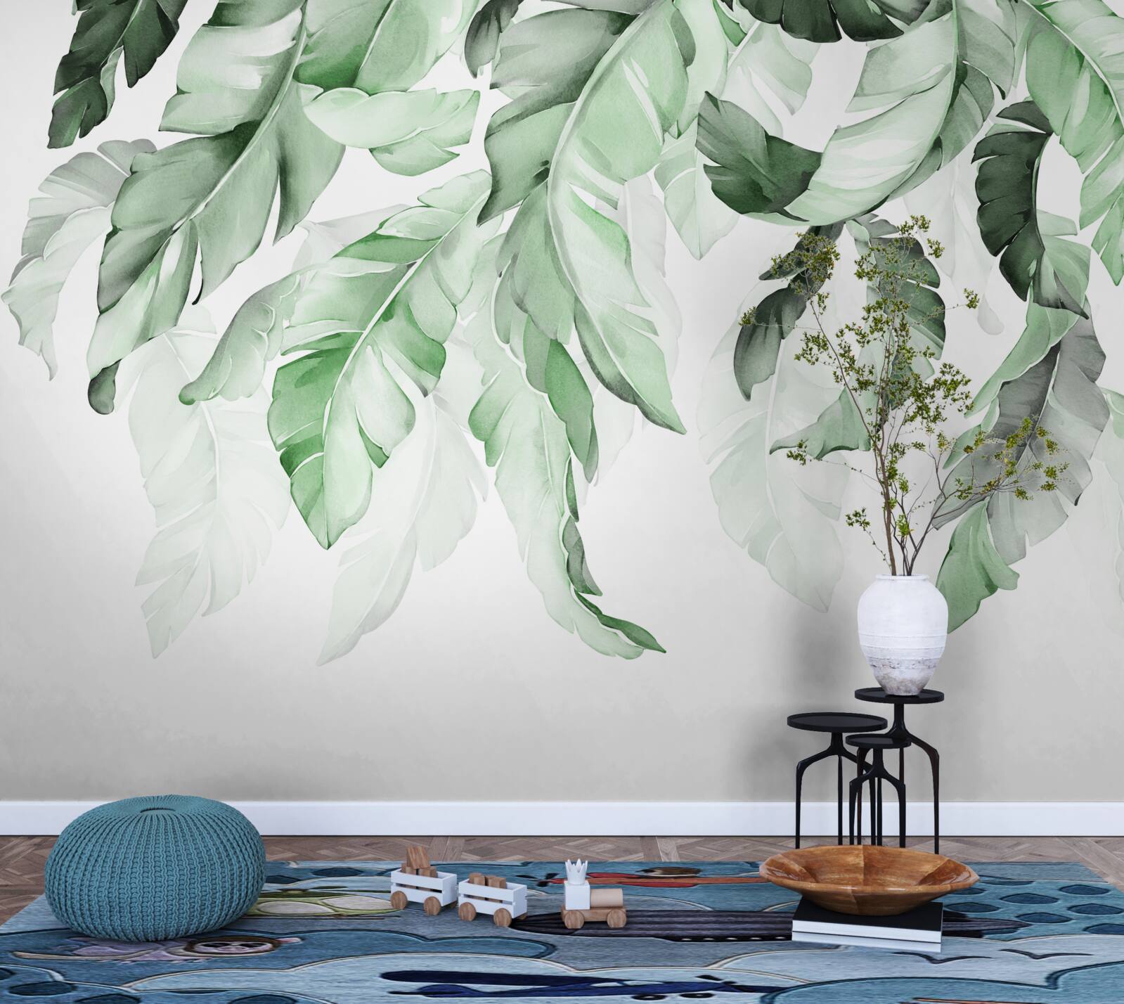 Papier peint les feuilles de fougère pendent