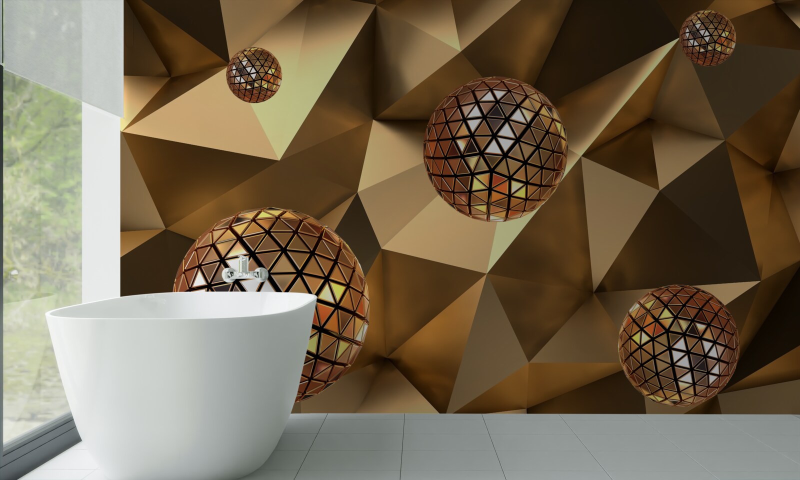 Papier peint Boules disco flottantes 3d