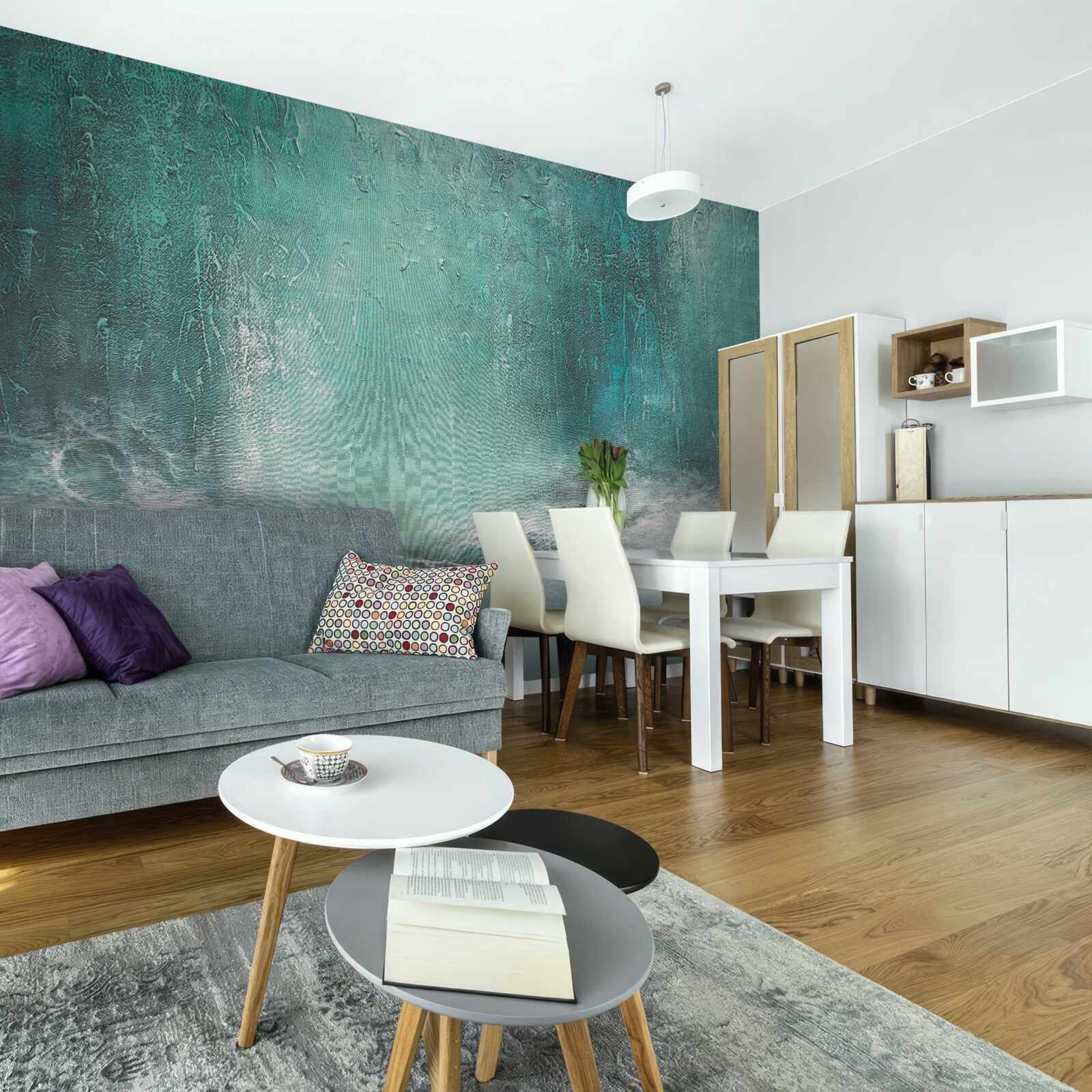 Papier peint pluie sur l'océan