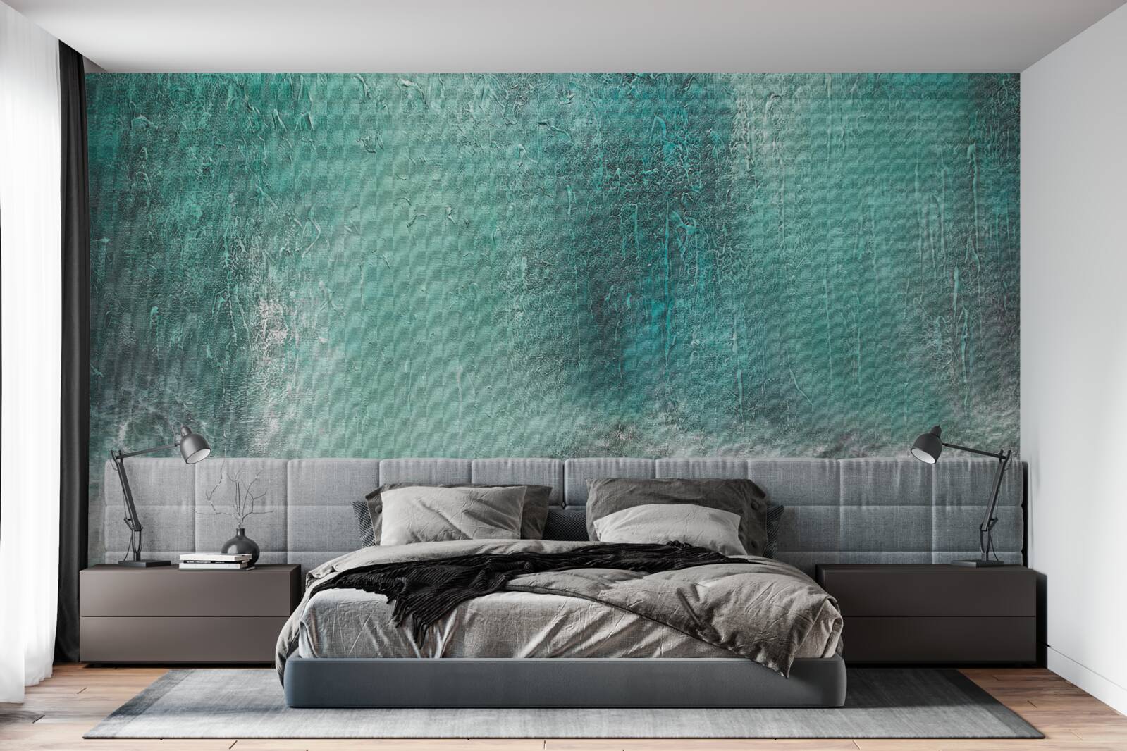 Papier peint pluie sur l'océan