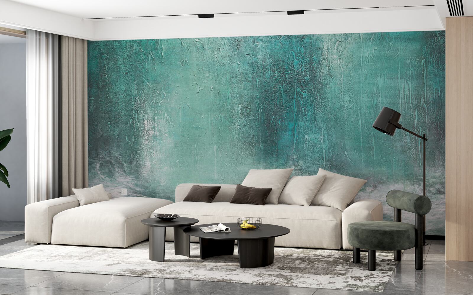 Papier peint pluie sur l'océan