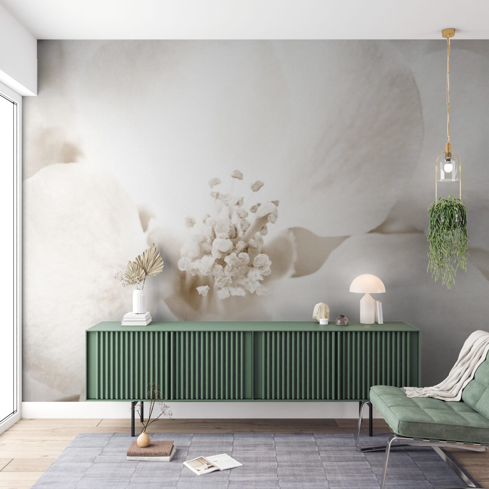 Papier peint grand bourgeon d'orchidée délicat