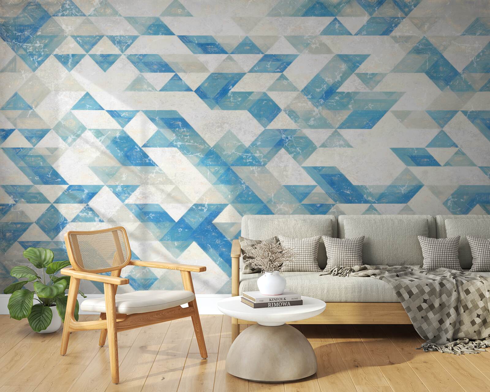 Papier peint formes géométriques dans l'abstraction