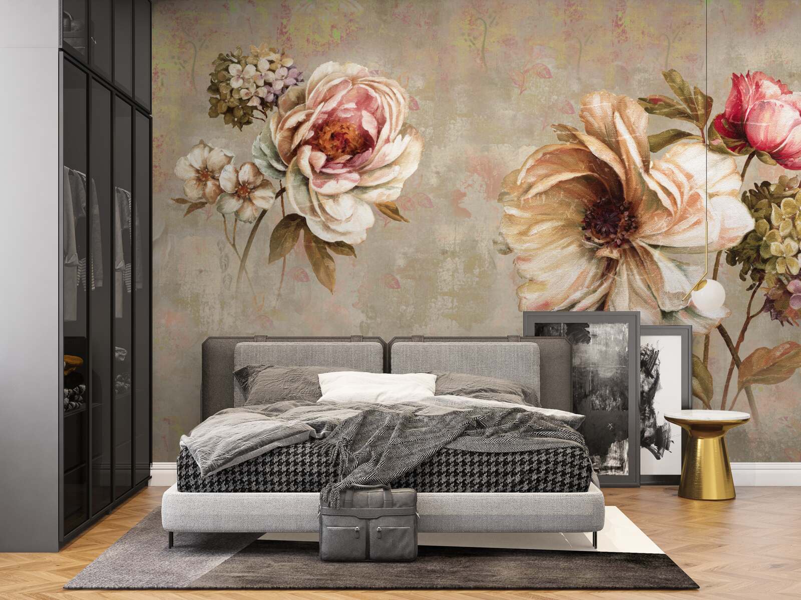 Papier peint compositions florales en bouquets