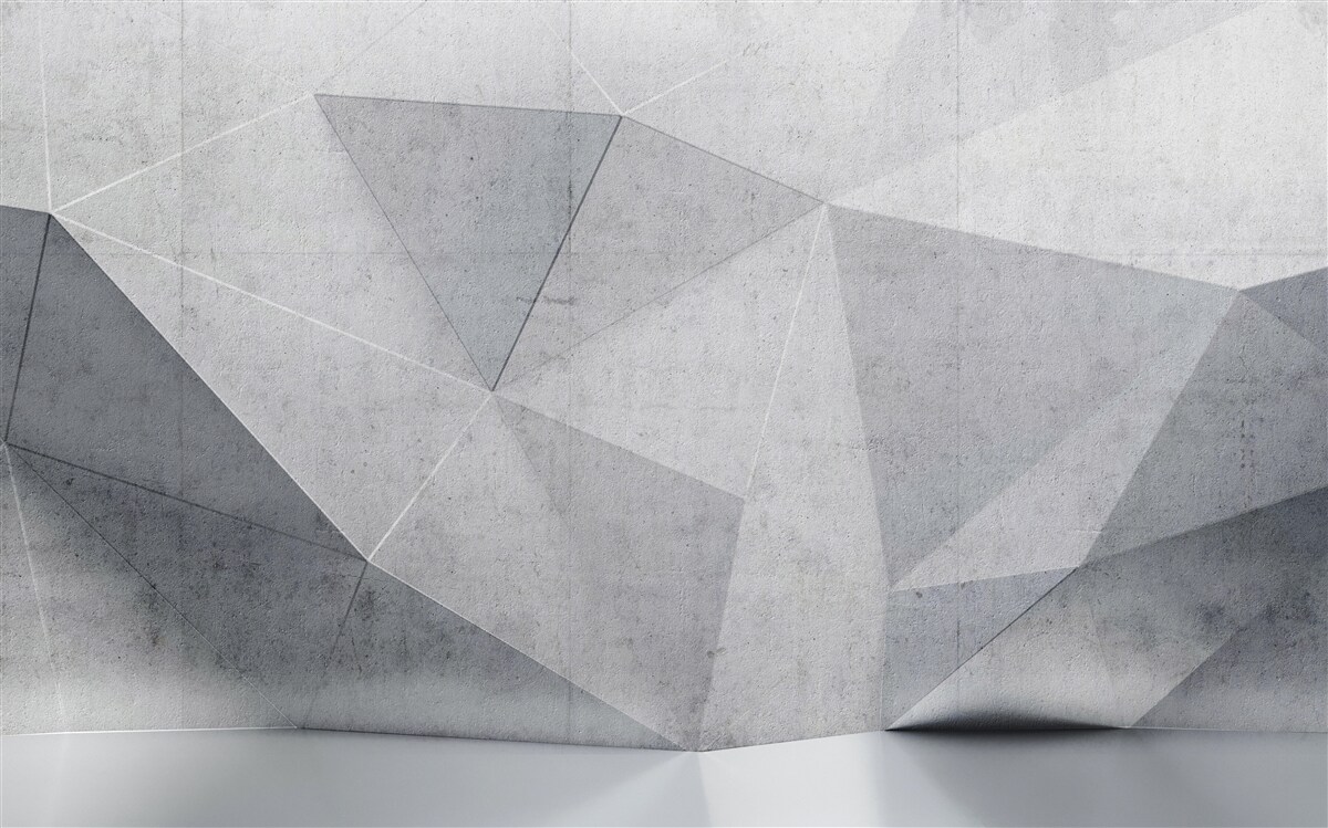 Papier peint triangles gris dans un style abstrait