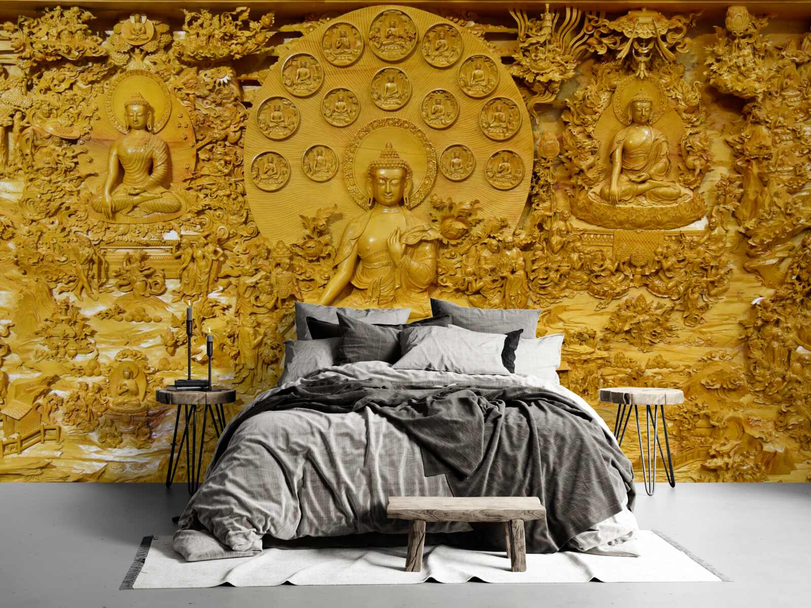 Papier peint tableau du tibet avec motifs