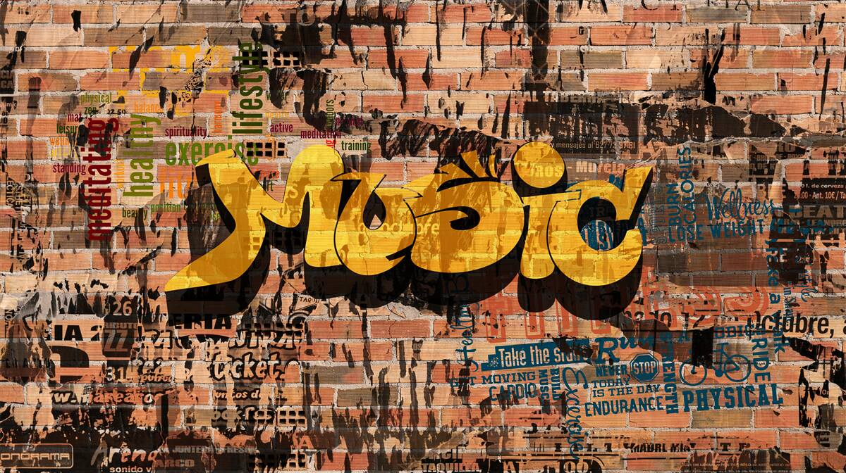 Papier peint graffiti en son