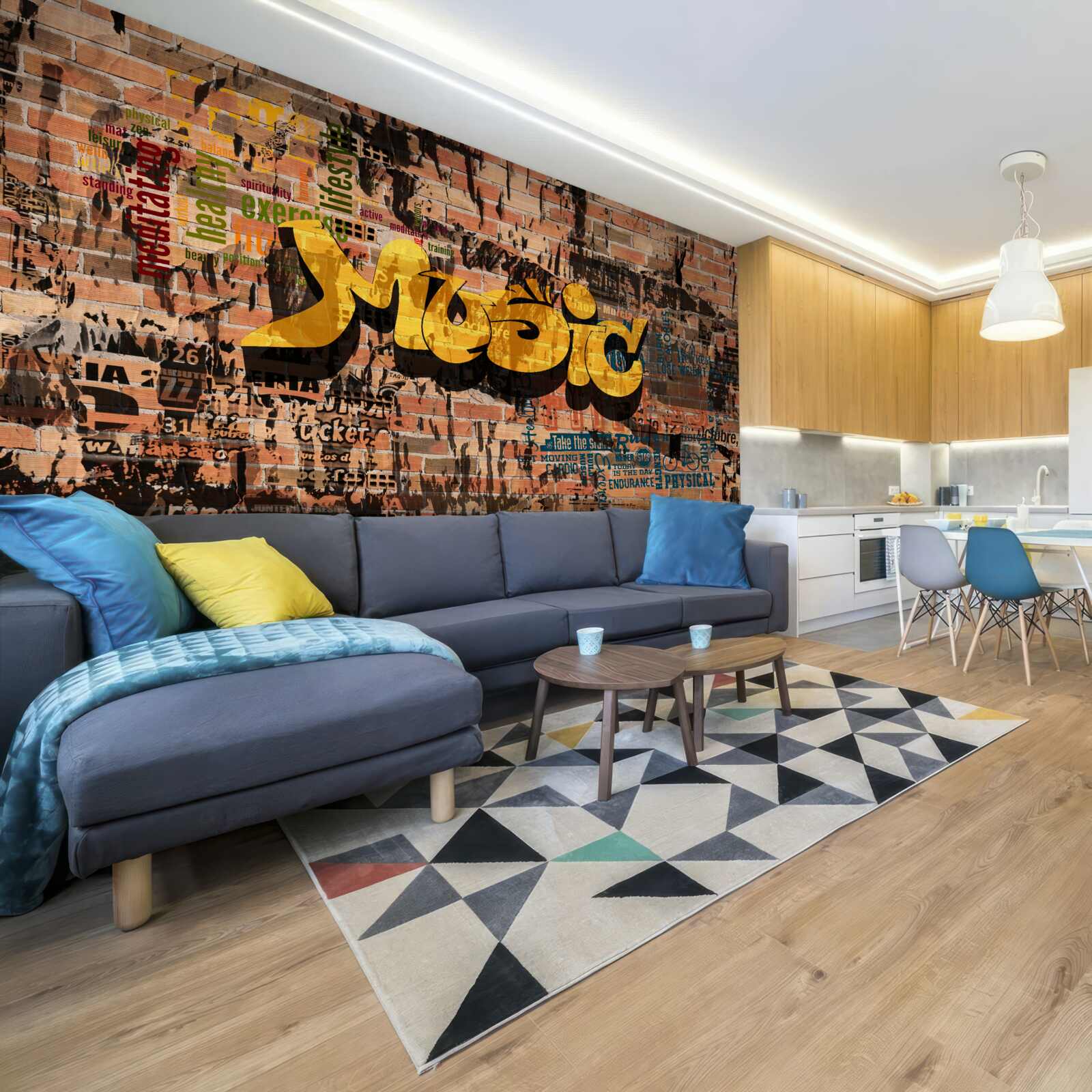 Papier peint graffiti en son