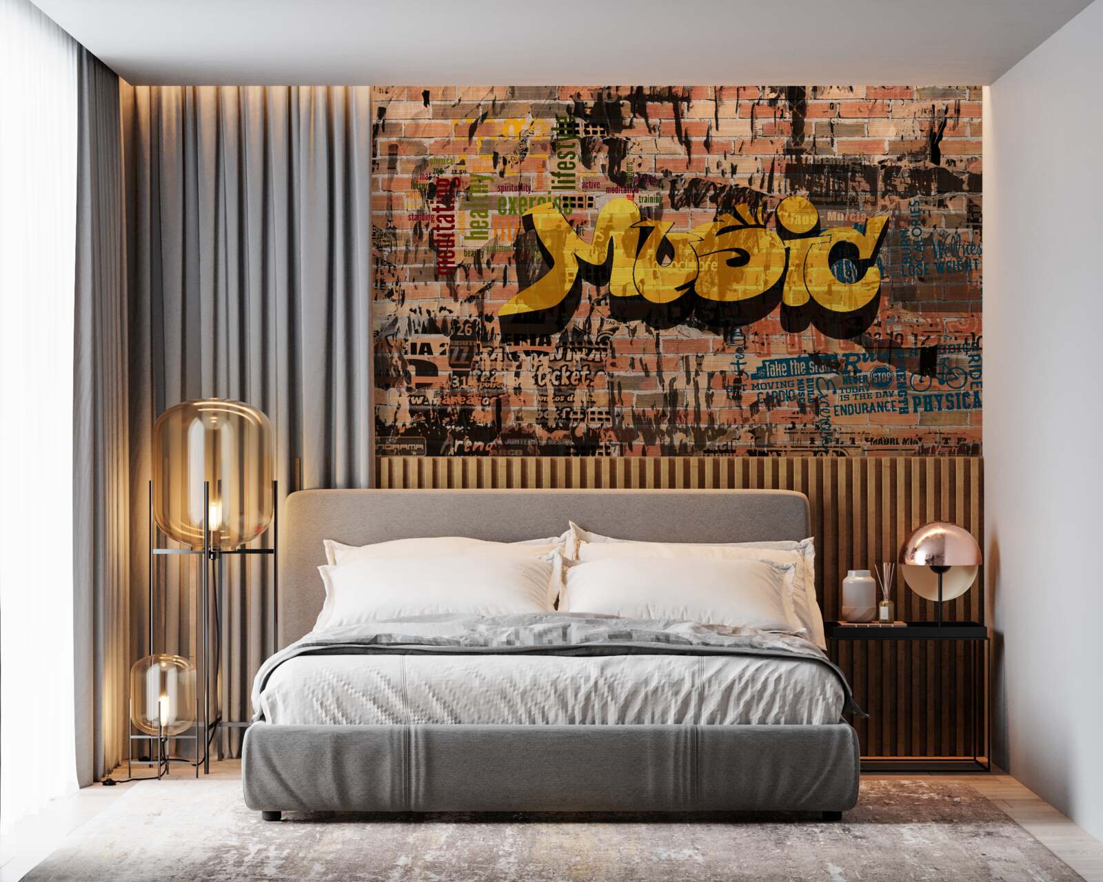 Papier peint graffiti en son