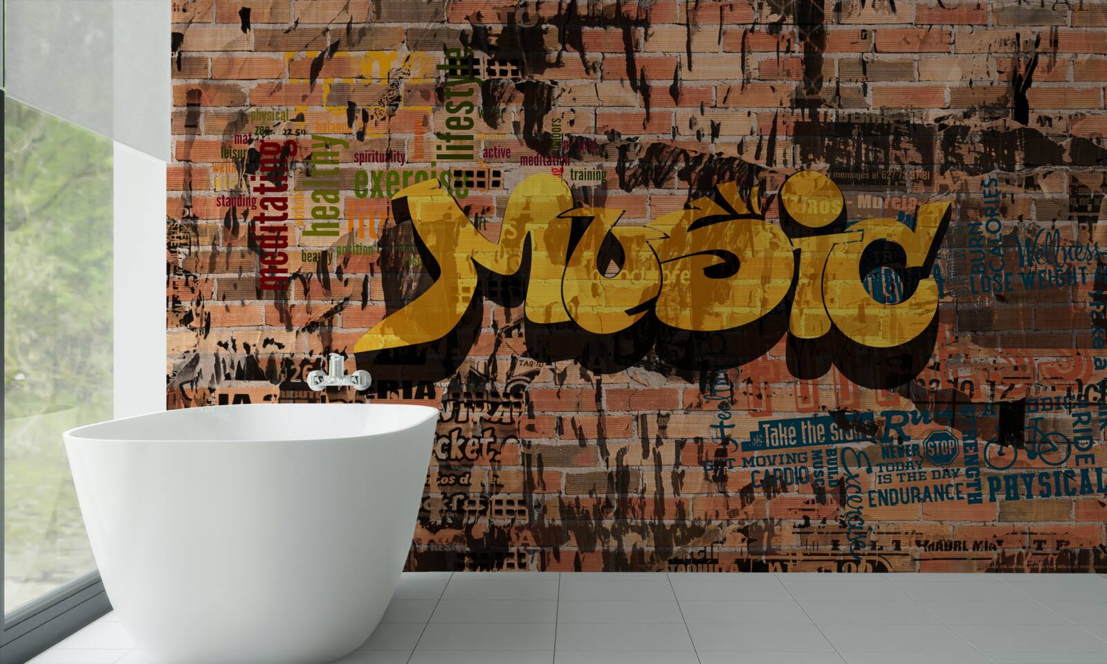 Papier peint graffiti en son