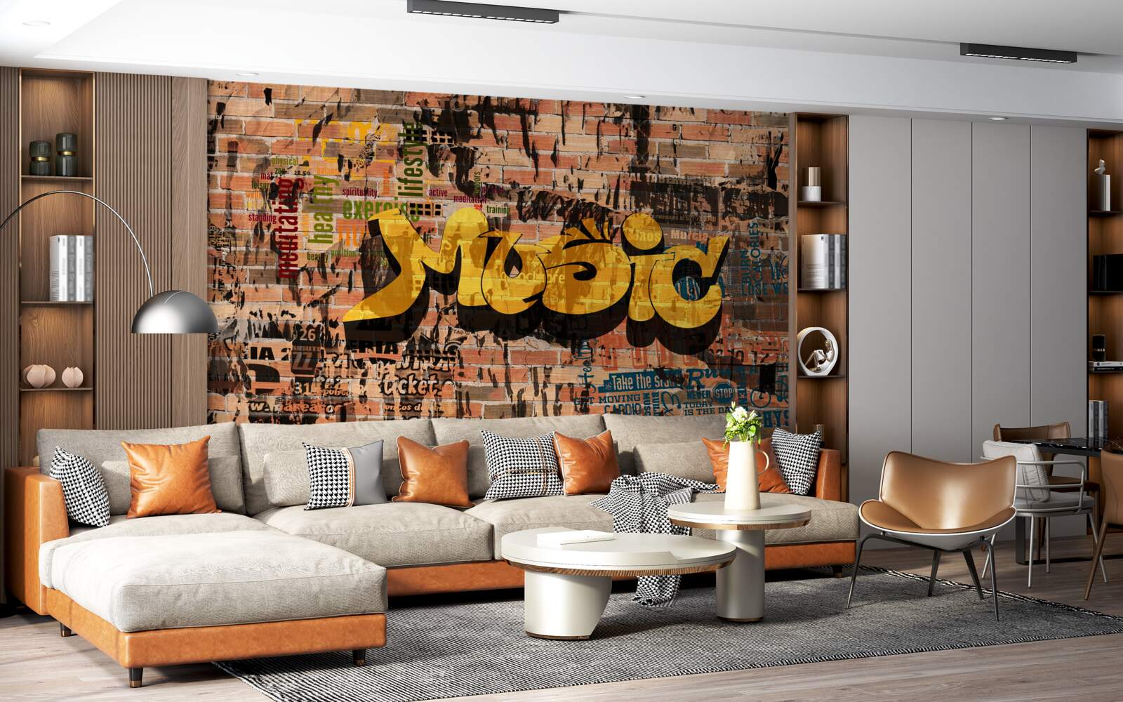 Papier peint graffiti en son