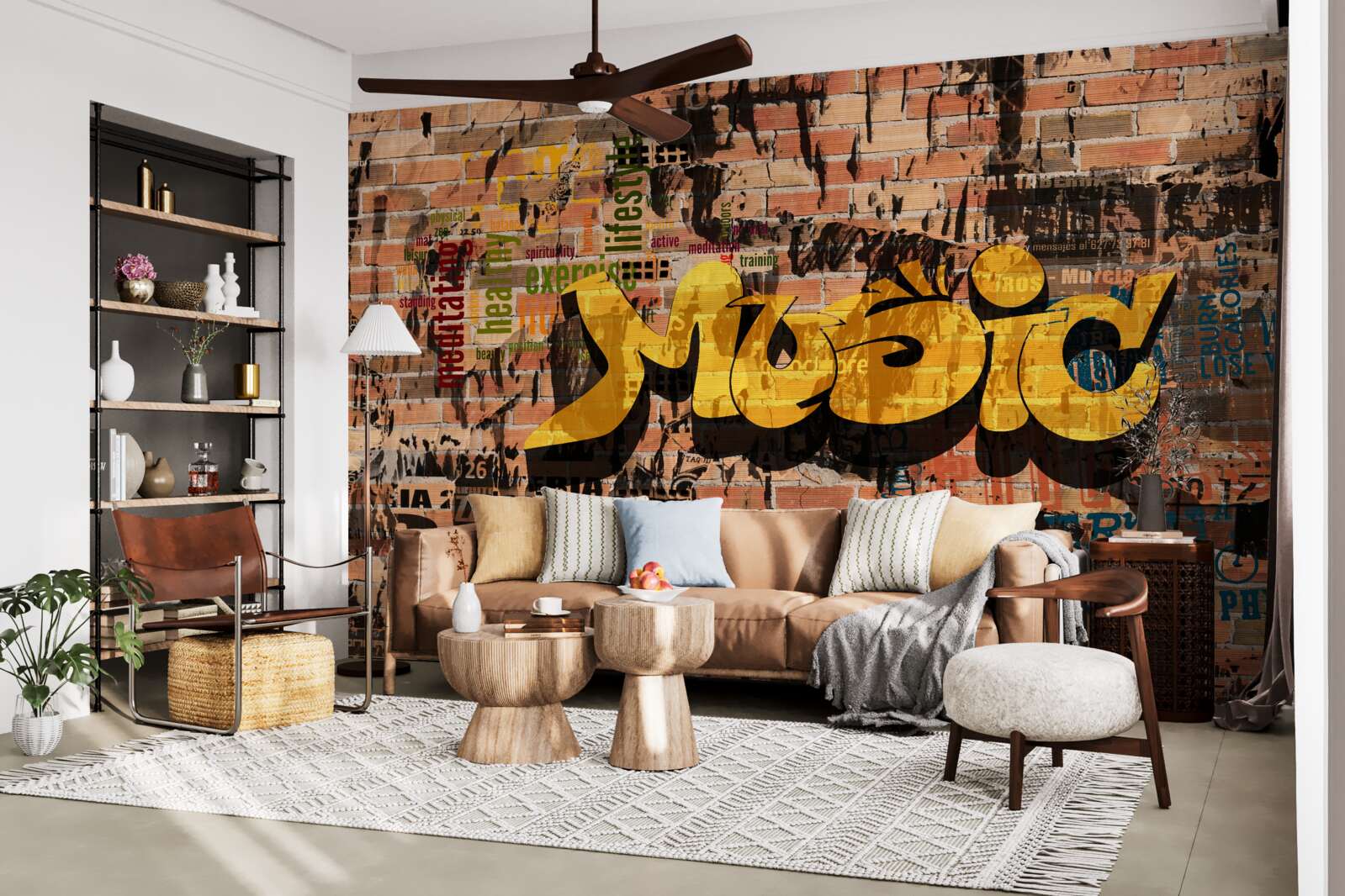 Papier peint graffiti en son