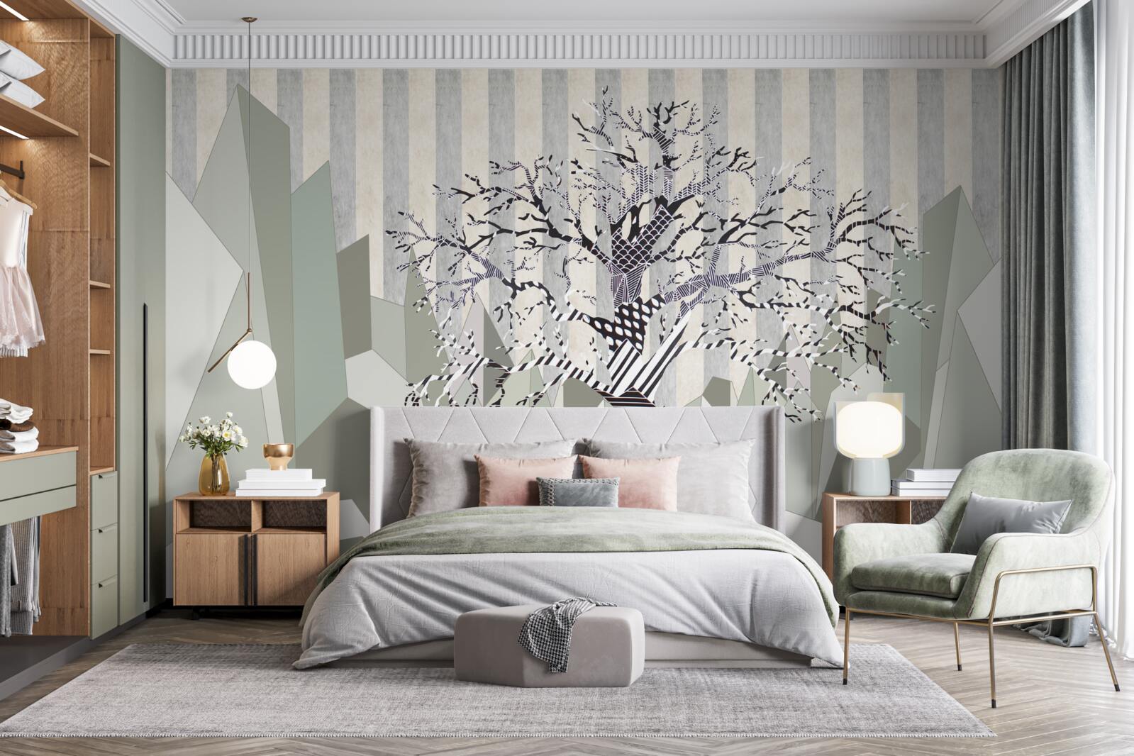 Papier peint textures et bois abstraits