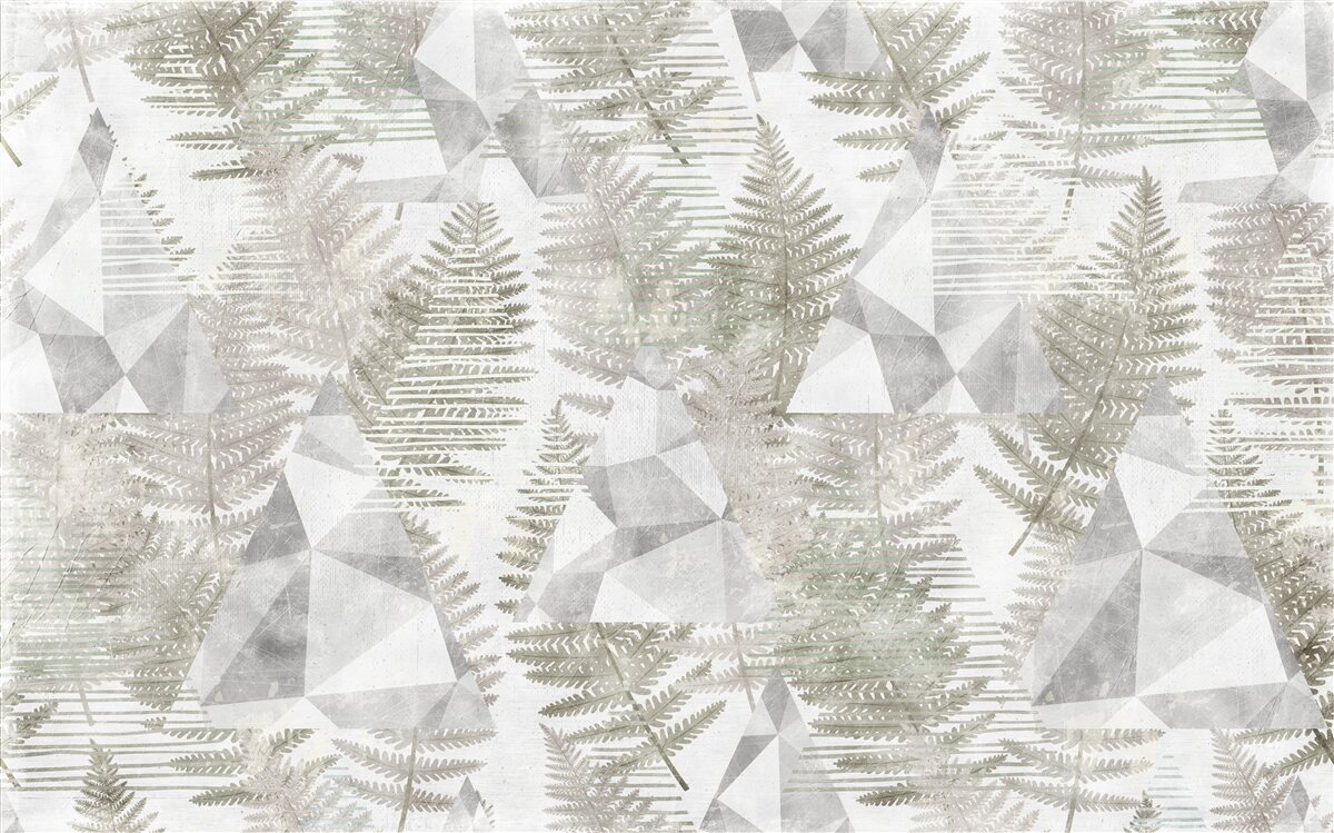 Papier peint abstrait avec des feuilles tropicales