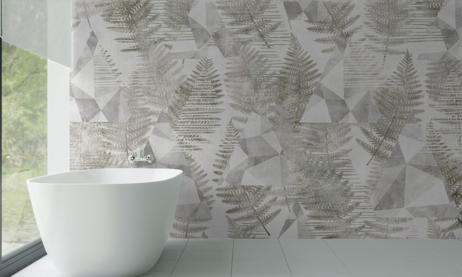 Papier peint abstrait avec des feuilles tropicales