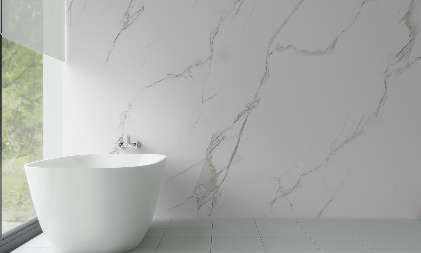 Papier peint marbre blanc