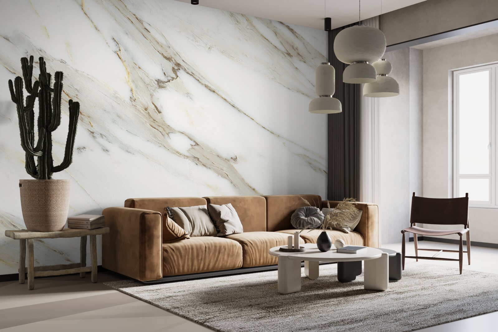 Papier peint or et argent avec marbre