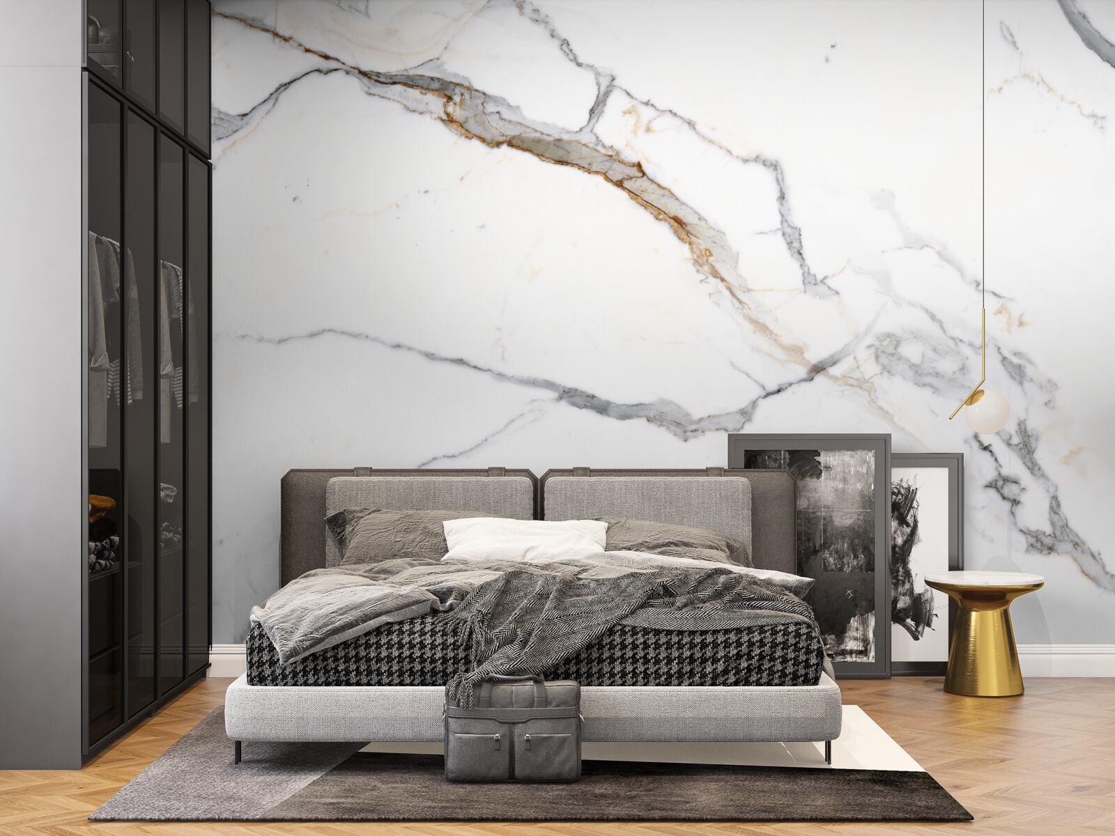 Papier peint marbre avec un motif d'onde flou