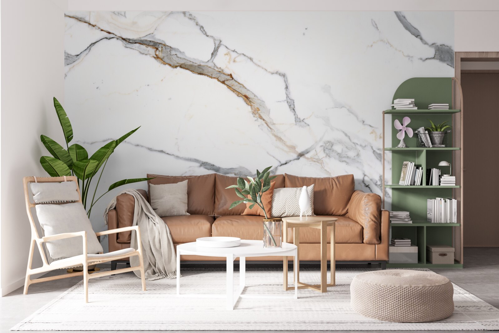 Papier peint marbre avec un motif d'onde flou